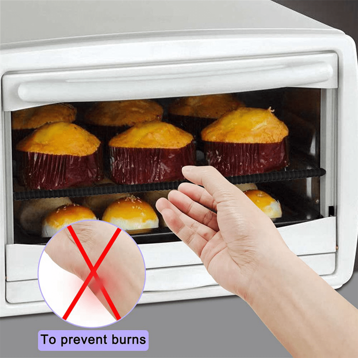8 Pcs Black Oven Shelf Silicone Rack Guard + 4 Pcs Non Stick Oven Liners Mat for Keeping Oven Clean and Protecting