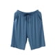 thumbnail image 1 of Pantalones Cortos Casuales de Color Sólido de Pijama para Hombre Pantalones Cortos Delgados de Gran Tamaño 95% Poliéster 5% Spandex, Desgaste Externo para Hombres, 1 of 5