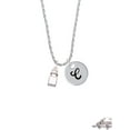thumbnail image 2 of Delight Jewelry Silvertone 3-D Ambulance - Silvertone Script Initial Disc - C - Charm Necklace, 20"+3", 2 of 4