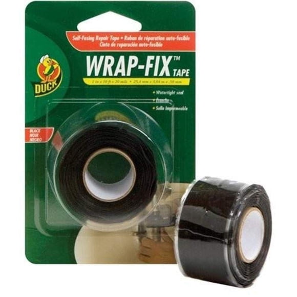 Cinta de reparación Duck Brand Wrap-Fix, 2,54 cm x 3,05 m, color negro