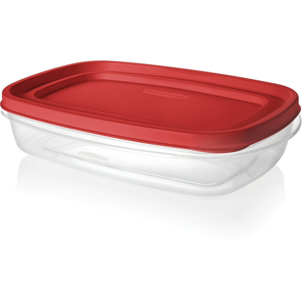 Rubbermaid Easy Find Lids Food Storage Container, 5.5 Cup, Red