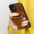 thumbnail image 6 of iPhone 12/12 Pro 6.1" Full Grain Handcrafted Full Grain Leather Maggy Stand Cases, 6 of 24