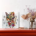 thumbnail image 2 of Square Clock Black Clock 7.78 *7.78 Inch Decorative Clock Creative Clock Dual-Purpose Clock Wall Clock Clock Decorate Your Space Color Art Cat, 2 of 9