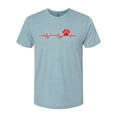 thumbnail image 3 of Dog Heartbeat | Paw Print EKG Lifeline | Veterinarian Vet Tech Dog Lover Mens Premium Tri Blend T-Shirt, Denim, X-Large, 3 of 5