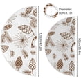 thumbnail image 3 of FMSHPON Pinecones Xmas Christmas Tree Skirt Stand Mat for Holiday Party Decoration Indoor Outdoor 48 inches, 3 of 6