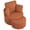 Terracotta, variant on Costway 360° Swivel Accent Chair with Half Moon Storage Ottoman 3 Removable Pillows, Office Terracotta