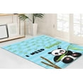 thumbnail image 2 of Cute Panda Rug, Printed Rug, Bathroom Rug, Step Rug, Blue Rug, Cute Rug, Panda Rugs, Kids Rug, Gift For Him, Nursery Rug, Boy Room Rug, 1.7'x2.3' - 50x70 cm, 2 of 8