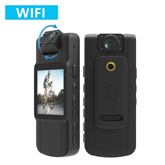 1080p Mini Body Camera Video Camera Angle 180°Lens Rotatable With For Daily Record Service Conference ,Easy to Carry