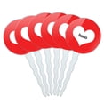 thumbnail image 1 of Treats Heart Wedding Bridal Valentines Cupcake Picks Toppers - Set of 6, 1 of 1