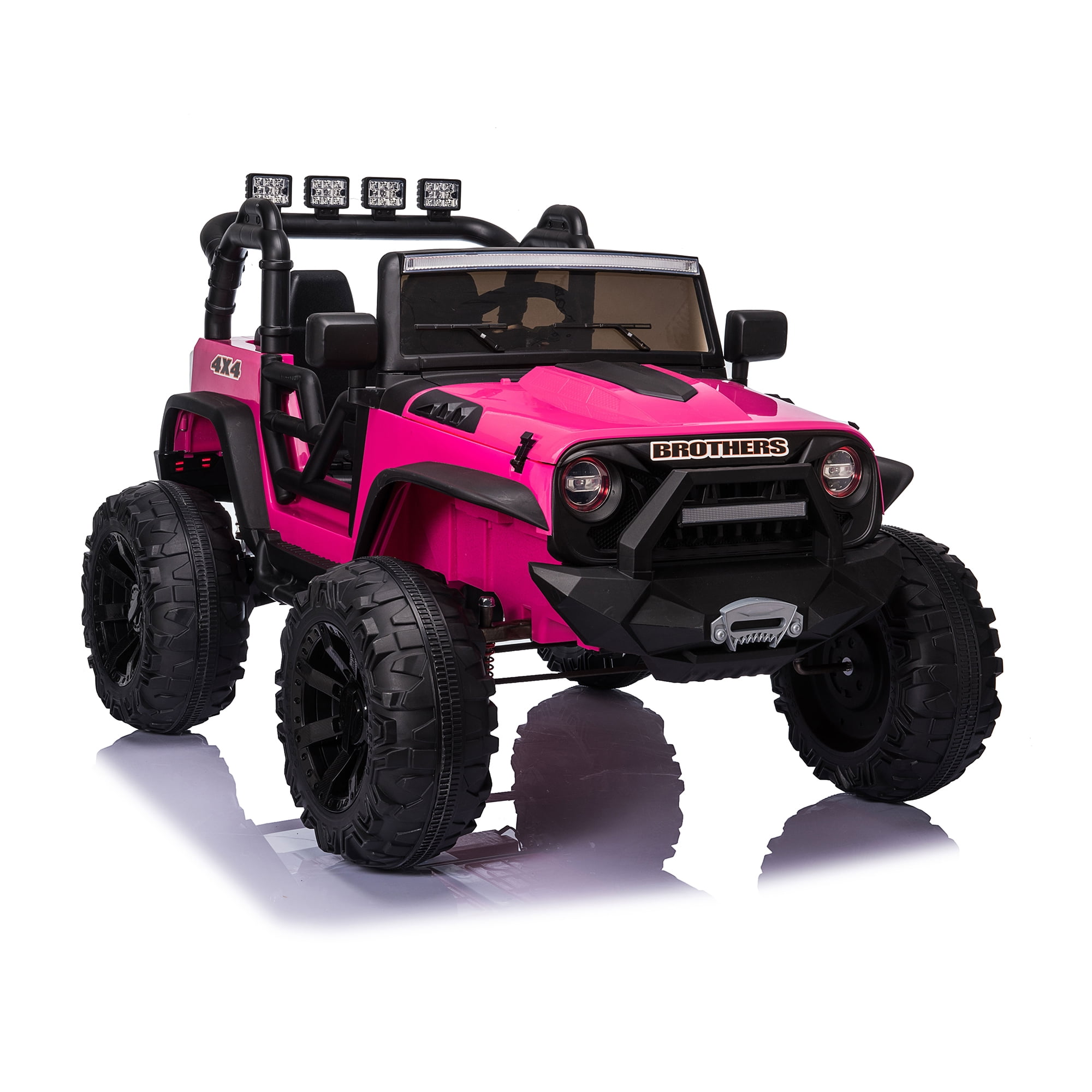 CIPACHO Double Drive Electron Kids Ride On Truck, 24V Battery Powered Toy Car with Spring Suspension, Remote Control, Purple CIPACHO Double Drive Electron Kids Ride On Truck, 24V Battery Powered Toy Car with Spring Suspension, Remote Control, Purple