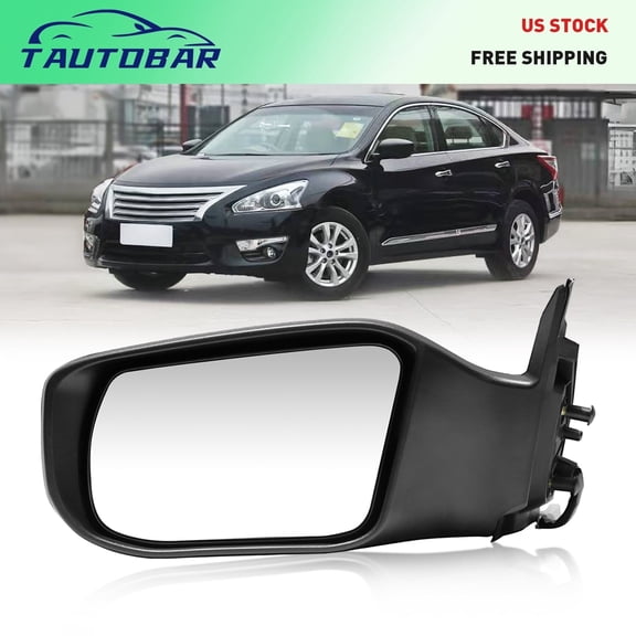 HOUGEET Driver Side Mirror Fit for 2013-2018 Nissan Altima Sedan Power Paint to Match Left
