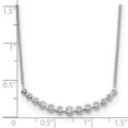 thumbnail image 6 of 14K White Gold Cable Diamond Necklace Chain True Origin 1/4 carat Lab Grown VS/SI D E F Graduated Curved Bar 18 inch 3.17 mm, 6 of 6