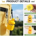 thumbnail image 3 of Rubinzhi Duck Quacking Keychain Sound Button Stress Relief Toy Fun Rechargeable Animal Sounds & Light for Anxiety 2pcs, 3 of 8