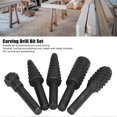 thumbnail image 3 of 5Pcs Rotary Burr File Bit HSS Woodworking Carving Drill DIY Cutting Tools 1/4in Shank, 3 of 5