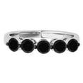 thumbnail image 3 of AoneJewelry 1.00 Carat Natural Round Black Diamond Five Stone Wedding Band In White 10K Gold, 3 of 5