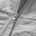 thumbnail image 6 of Sun Protection Hoodie for Men Big and Tall Summer Long Sleeve Elastic Cuffs Adjustable Zip Up Hiking Workout Jackets with Pockets Gray M, 6 of 9