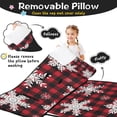 thumbnail image 3 of Red Christmas Snowflake and Plaid Pattern Toddler Nap Mats for Kids Preschool,50"x20" Sleeping Mat Bag or Kids,Toddler Sleeping Bag,Toddler Nap Mat or Daycare, 3 of 6
