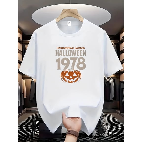 Vintage Halloween T-Shirt Featuring Michael Myers from The Films, M0012, for Men in Summer.