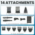 thumbnail image 6 of Supreme Trimmer Multigroomer SMG3030 + Solo Foil Shaver Kit | Wet/Dry 14PC Kit All-in-one Nose, Ear, Head & Face Precision Beard Trimmer | Pocket Shaver for Barbers & at Home Use, 6 of 9