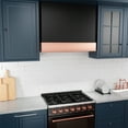 thumbnail image 3 of Akicon 600 CFM Wall Mounted Range Hood, Stainless Steel Range Hood 36 inch, Energy Saving, Ducted Kitchen Hood for Cooking, Powerful Vent Motor, Jet Black with Copper, 3 of 7
