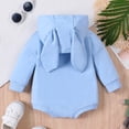 thumbnail image 7 of XIMIN Newborn Baby Boy Girl Easter Outfit Rabbit Ear Hooded Sweatshirt Romper Oversized Bubble Onesie Cute Bunny Outfit, 7 of 7