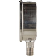 PIC Gauges 301L-402V Bottom Mount Glycerine Filled Pressure Gauge w/ SS Case/Internals/Bezel, PC Lens, 4 Dial, 0/15000 psi Range, 1/2 Male NPT CA2