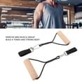 thumbnail image 3 of Pull Up Handle Strength Trainer, Portable Muscle Group Building Arm Strength Training Wooden Gymnastic Rings  for Home Outdoor Exercise, 3 of 7