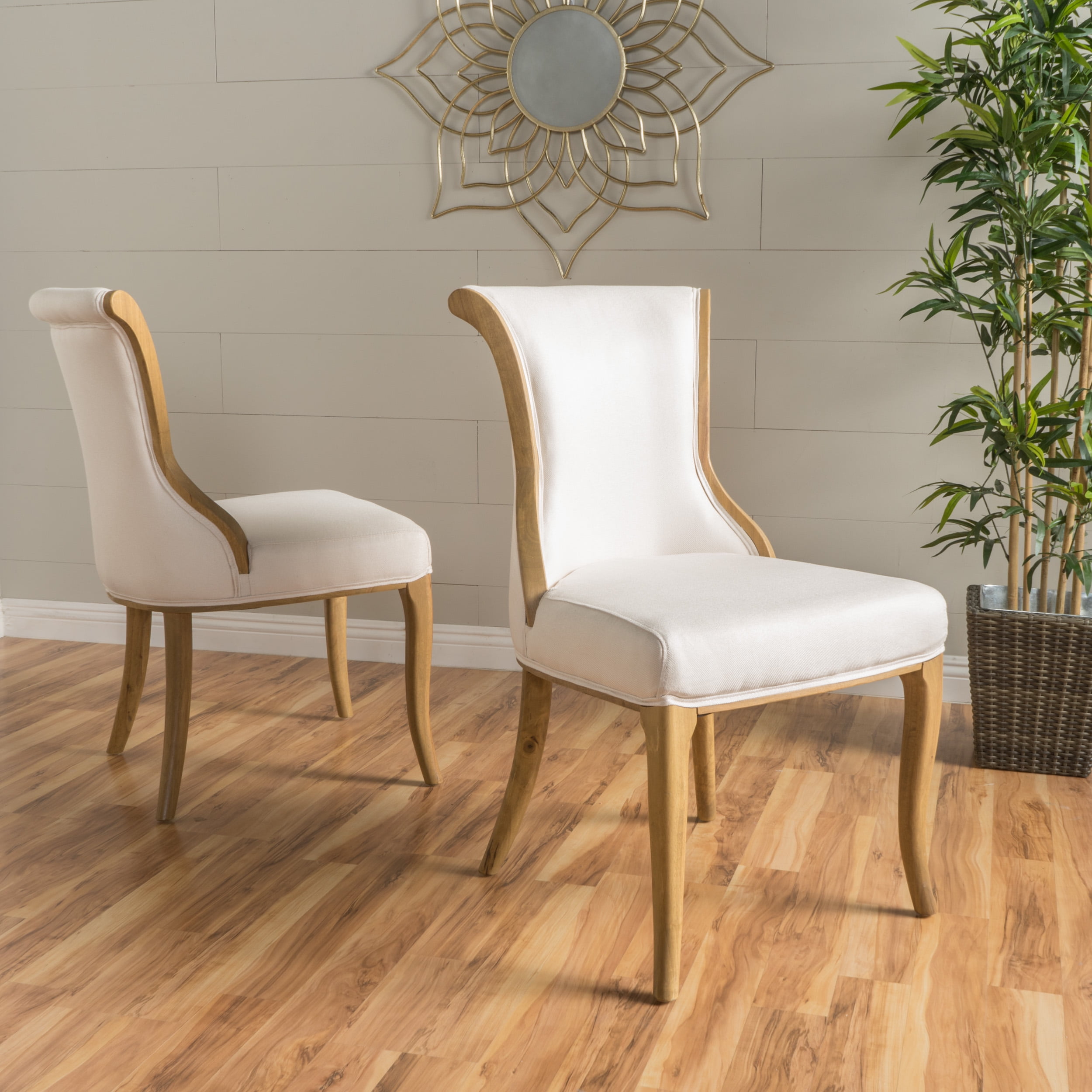 Noble House Francisco Beige Fabric Dining Chair (Set of 2) - Walmart ...