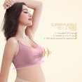 thumbnail image 4 of Sujetador de lactancia para mujer, sin costuras, con clip y almohadilla push-down, conjunto de 2 piezas para embarazadas, 4 of 6