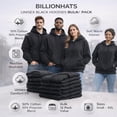thumbnail image 2 of BILLIONHATS Wholesale Hoodie Sweatshirts, Men Womens Unisex Hoodies Cotton Blend, Bulk Adults Sweatshirt, Homeless Donation 12 PACK BLACK SIZE MEDIUM, 2 of 7