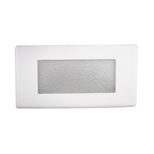 NICOR Lighting 10Inch Textured Glass Recessed Step Lighting Faceplate Cover for 15803 LED Step