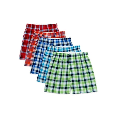 

Wonder Nation Boys Tartan Boxer 5 Pack