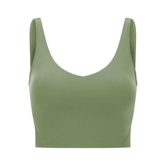Womens Tank Tops Round Neck Backless Summer Casual Tank Top Basic Camisoles for Women Army Green L