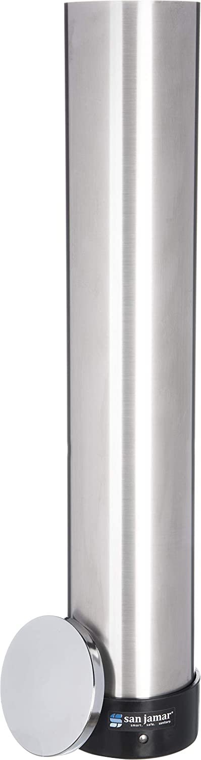 San Jamar C3400P Large Water Cup Dispenser w/Removable Cap,Wall Mounted, Stainless Steel - image 3 of 8