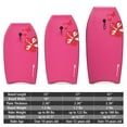 thumbnail image 3 of Goplus 33" Super Lightweight Bodyboard Surfing with Leash EPS Core Boarding IXPE Pink, 3 of 10