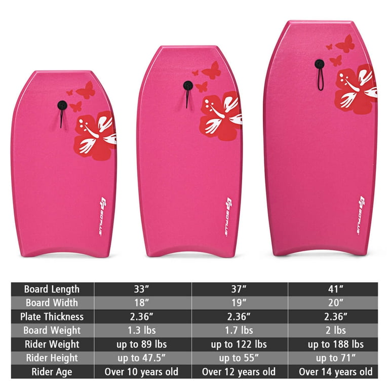 Goplus 37'' Super Lightweight Bodyboard, Adult Beach Boogie