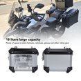 thumbnail image 3 of Pair of Universal Motorcycle Saddlebag Side Boxes, 18 Liter Aluminum Motorcycle Trunk Travel Storage Rack with Safety Lock and Handle Left and Right Helmet Luggage, 3 of 7