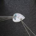 thumbnail image 3 of Best Friend Forever and Ever Rhinestone BFF Necklace Heart Shape Pendant Friendship Puzzle Stitching Necklace, 3 of 6