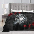 thumbnail image 5 of XMXY Fleece Throw Blanket for Couch, Gothic Fantasy Pentagram Petals Lightweight Plush Fuzzy Cozy Soft Bed Blankets and Throws for Sofa, 40"x30" inches, 5 of 8
