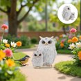 thumbnail image 1 of FESTFENDS Statue de Famille de Hibou Blanc d'Extérieur avec Détails Complexes et Réalistes, 1 of 7
