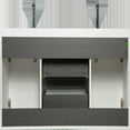 thumbnail image 3 of Spaco 60" Floating Bathroom Vanity with Sink, Modern Wall-Mounted Bathroom Storage Vanity Cabinet with Double Resin Top Basin and Two Soft Close Drawers, White, 3 of 14