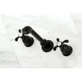 thumbnail image 2 of Kingston Brass KS7020TX French Country Two-Handle Wall Mount Roman Tub Faucet, Matte Black, 2 of 6