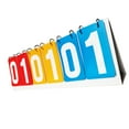 thumbnail image 2 of yotijay Scoreboard Flip Scoreboard Team Games 6 digits Score Flip Cards Competition Flip Red Yellow Blue, 2 of 9