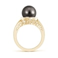thumbnail image 2 of Angara Tahitian Cultured Pearl Solitaire Ring with Diamond in 14K Yellow Gold for Women | June Birthstone Jewelry for Her, 2 of 7