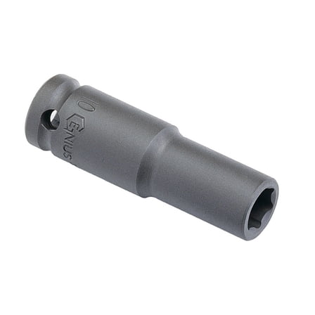 Genius Tools 3/8" Dr. 18mm Deep Impact Socket (CR-Mo) - 346318