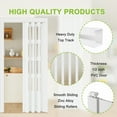 thumbnail image 4 of 36 x 80 4-Lite Acrylic Glass Dual Layer Accordion Door for Doorway, for Opening Width 24"-36", Strong Magnet Folding Door, Trimmable Height&Width,Room Divider for Pantry Laundry RV, White, 4 of 8