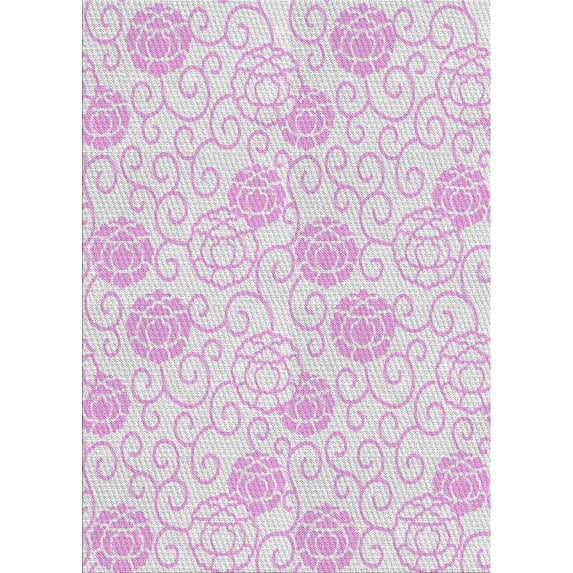 Ahgly Company Indoor Rectangle Patterned Off-White Novelty Area Rugs, 2' x 4'