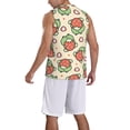 thumbnail image 5 of Gaeub Frog Hold Strawberry Men's Mesh Basketball Jersey, Quick-Drying Sleeveless Top S-4XL, Loose Muscle Tank Top -Small, 5 of 9