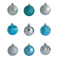 thumbnail image 3 of Nearly Natural Holiday Shatterproof, 101 Count Christmas Tree Ornament Set, 60mm with Re-Useable Tube-Color:Blue, 3 of 4