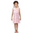 thumbnail image 6 of Girls Dress White Pink Bow Heart Sleeveless Dress for Girls Hem A-Line Casual Sundress, 6 of 7